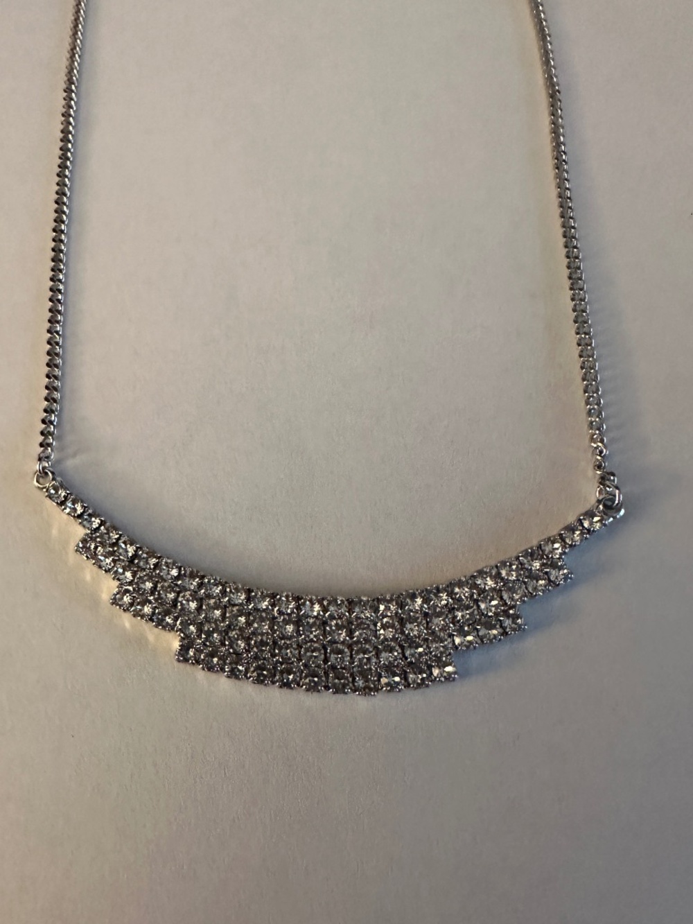 Touchstone Crystal Pave Curve Necklace